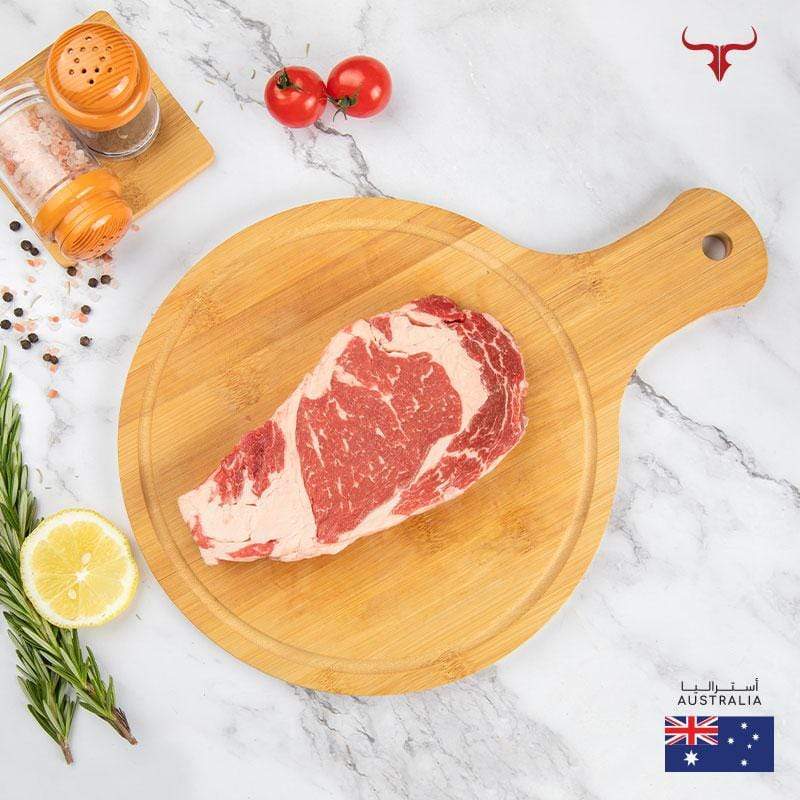 Muscat Livestock Australian Black Angus Beef 1 steak of 250gm AUS Grain-Fed Black Angus Beef Ribeye Steak MB2+