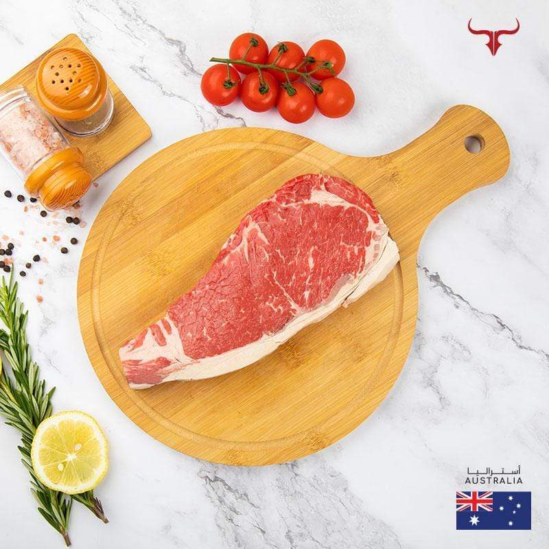 Muscat Livestock Australian Black Angus Beef 1 steak of 250gm AUS Grain-Fed Black Angus Beef Striploin Steak MB2+