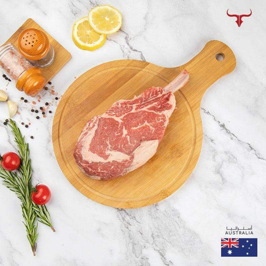 Muscat Livestock Australian Black Angus Beef AUS Grain-Fed Black Angus Beef Bone-in Ribeye Steak MB2+ x 1 steak