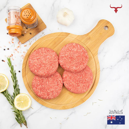 Muscat Livestock Australian Black Angus Beef AUS Grain-Fed Black Angus Beef Burger 125gm x 4 patties