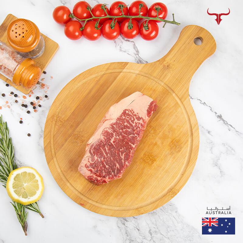 Muscat Livestock Australian Grass-fed Beef 1 steak of 250gm AUS Grass-Fed Beef Striploin Steak