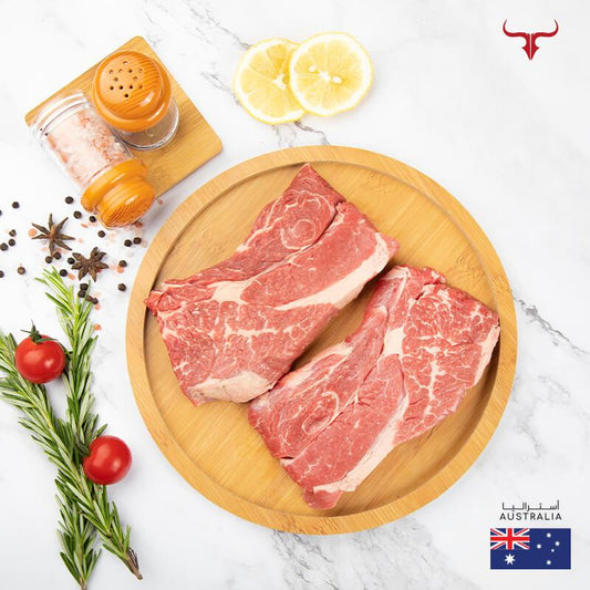 Muscat Livestock Australian Grass-fed Beef AUS Grass-fed Beef Chuck Steak MB2+ 250gm x 2 steaks