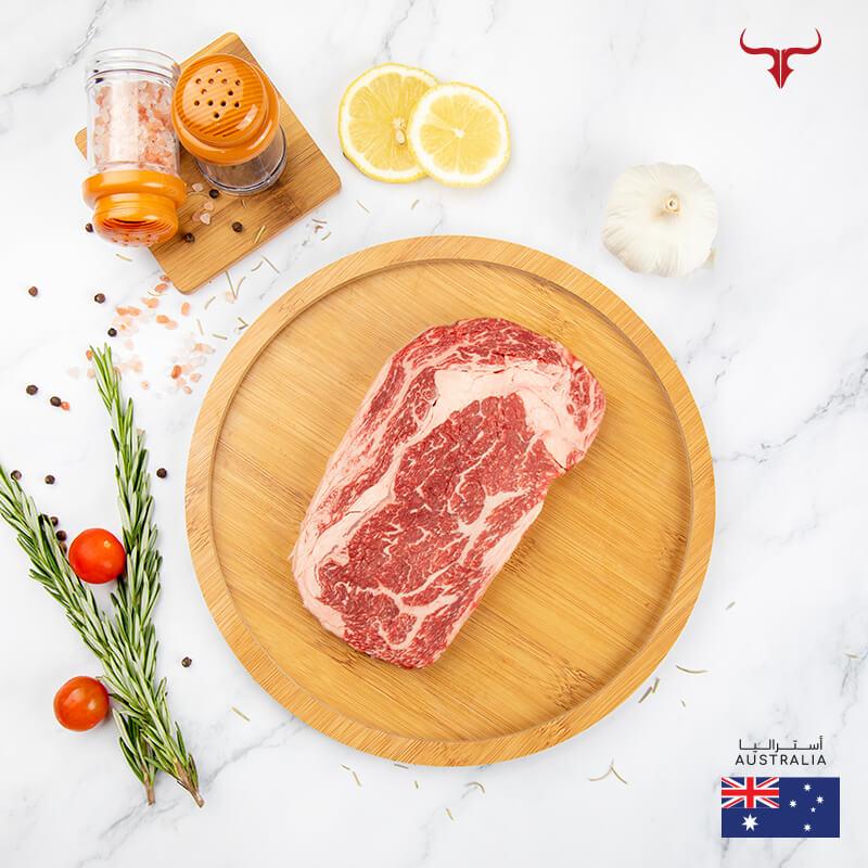 Muscat Livestock Australian Wagyu Beef 1 steak of 250gm AUS 350 Days Grain-Fed Wagyu Beef Ribeye Steak MB 4/5