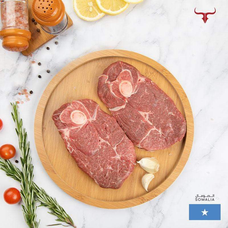 Muscat Livestock Fresh Somali Lamb SOM Fresh Lamb Bone-in Sliced Leg 500gm