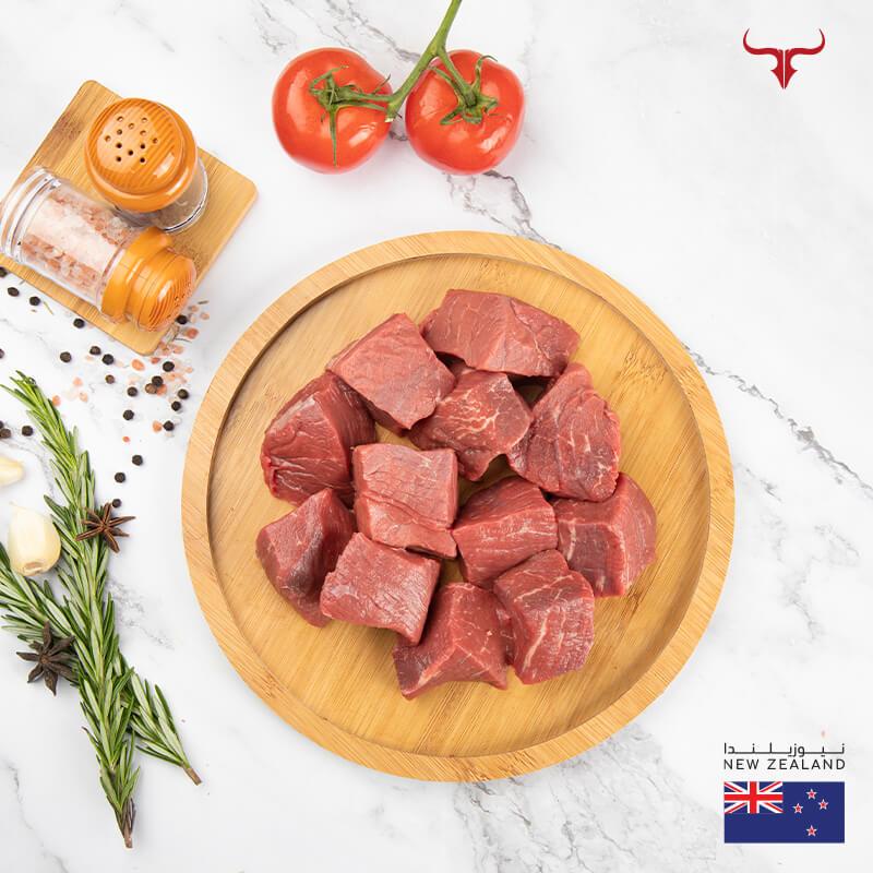 Muscat Livestock New Zealand Grass-fed Beef 500GM NZ Grass-Fed Beef Cubes Low Fat - 500gm