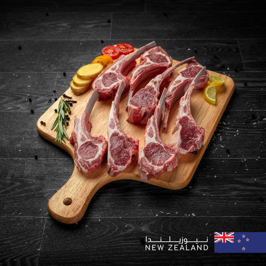 Muscat Livestock New Zealand Lamb NZ Bone-in Lamb Ribs Frenched Cap Off 4 - 5 pieces  500gm