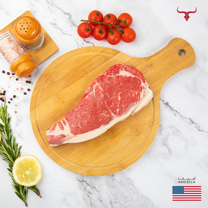 Muscat Livestock US Choice Beef 1 steak of 250gm US Choice Black Angus Beef Striploin Steak MB2+